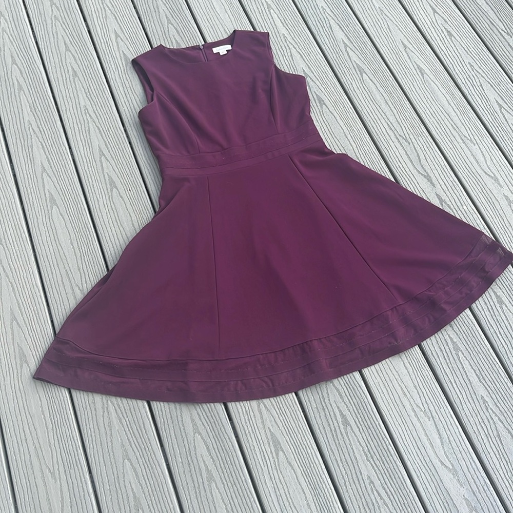 ❄️ Calvin Klein Purple Sleeveless A-Line Dress